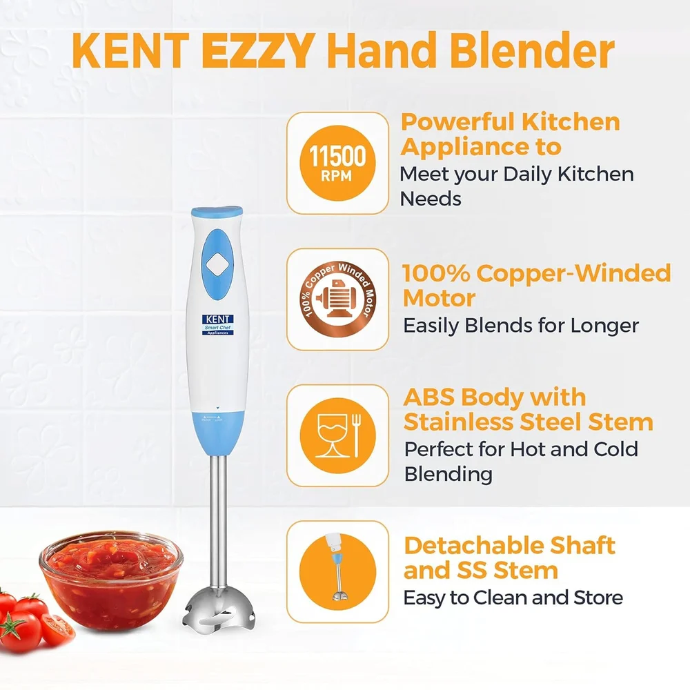 KENT 300W Ezzy Hand Blender (white) - Detail View
